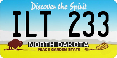 ND license plate ILT233