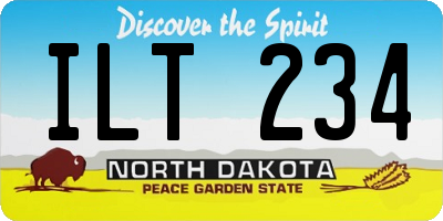 ND license plate ILT234