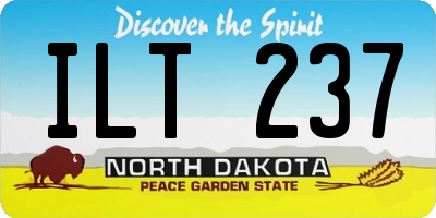 ND license plate ILT237