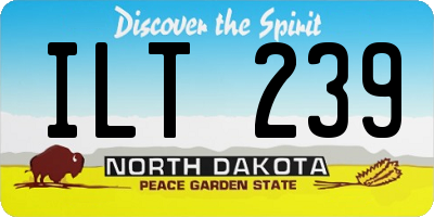 ND license plate ILT239