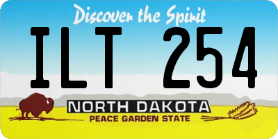 ND license plate ILT254