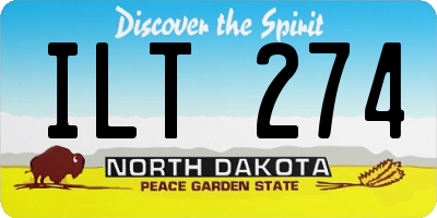 ND license plate ILT274