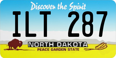 ND license plate ILT287