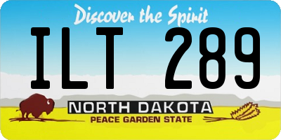 ND license plate ILT289