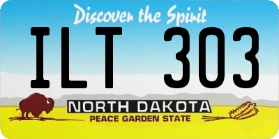 ND license plate ILT303