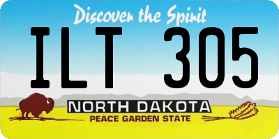ND license plate ILT305
