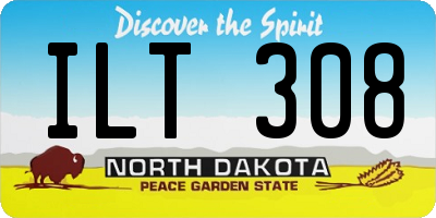ND license plate ILT308