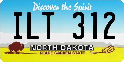 ND license plate ILT312