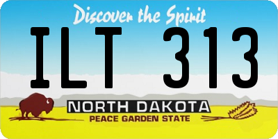 ND license plate ILT313
