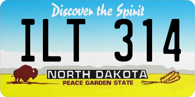 ND license plate ILT314