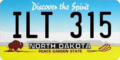 ND license plate ILT315