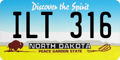 ND license plate ILT316