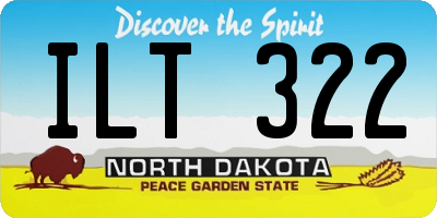 ND license plate ILT322