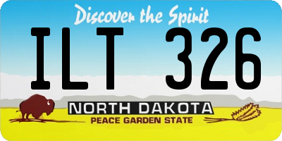 ND license plate ILT326