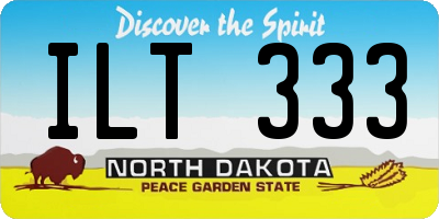 ND license plate ILT333