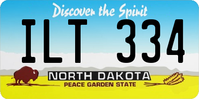 ND license plate ILT334
