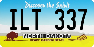ND license plate ILT337