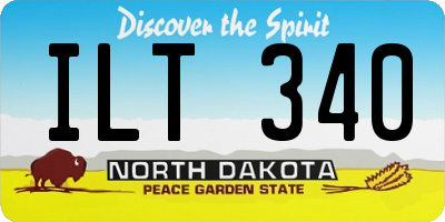 ND license plate ILT340
