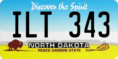 ND license plate ILT343