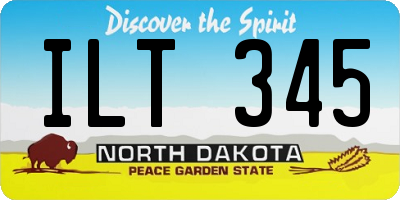 ND license plate ILT345