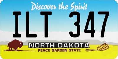 ND license plate ILT347