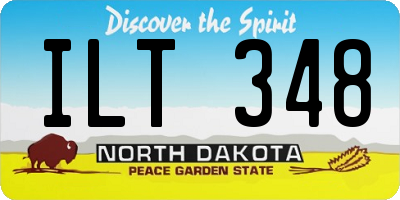 ND license plate ILT348