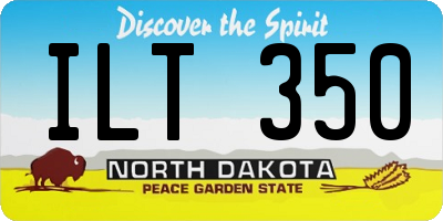 ND license plate ILT350