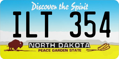 ND license plate ILT354