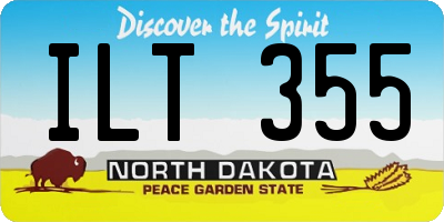 ND license plate ILT355