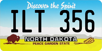 ND license plate ILT356