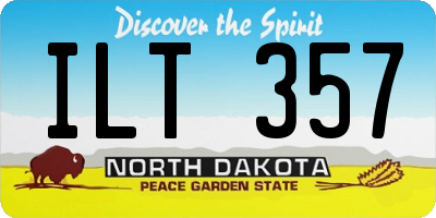 ND license plate ILT357