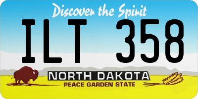 ND license plate ILT358