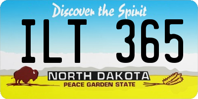 ND license plate ILT365