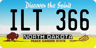 ND license plate ILT366
