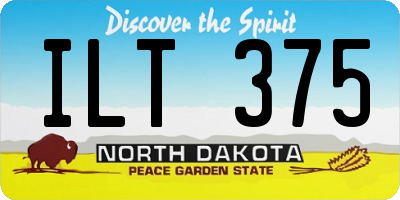 ND license plate ILT375