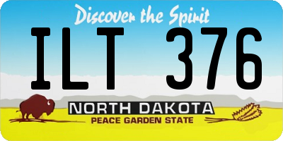 ND license plate ILT376