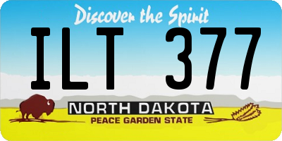 ND license plate ILT377