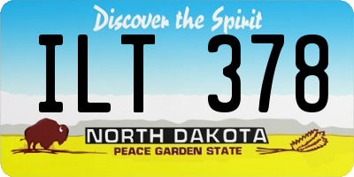 ND license plate ILT378