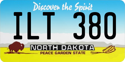ND license plate ILT380