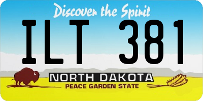 ND license plate ILT381
