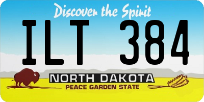 ND license plate ILT384