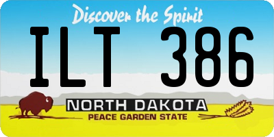 ND license plate ILT386