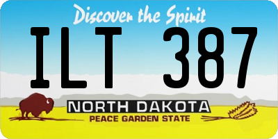 ND license plate ILT387