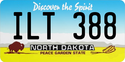 ND license plate ILT388