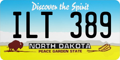 ND license plate ILT389