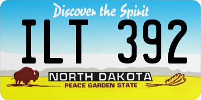 ND license plate ILT392