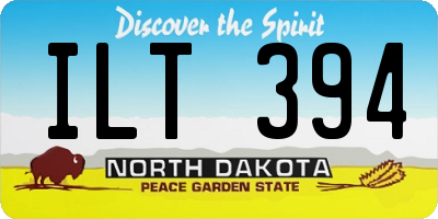 ND license plate ILT394