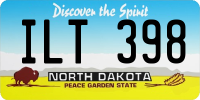 ND license plate ILT398