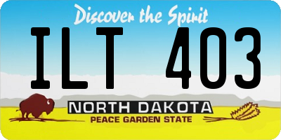 ND license plate ILT403