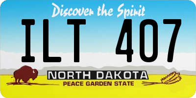 ND license plate ILT407